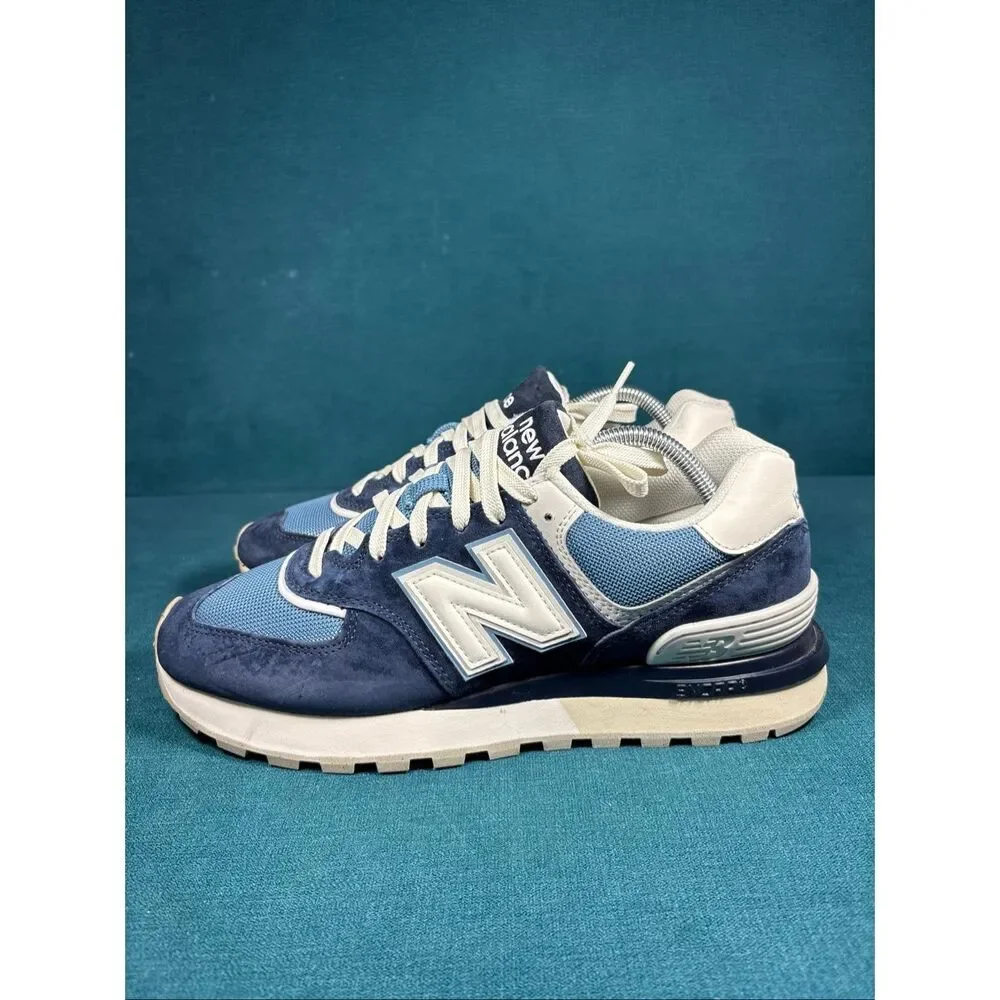 New Balance 574 Blue Suede Mesh Sneakers Men’s Size 10.5 D U574LGVC Classic